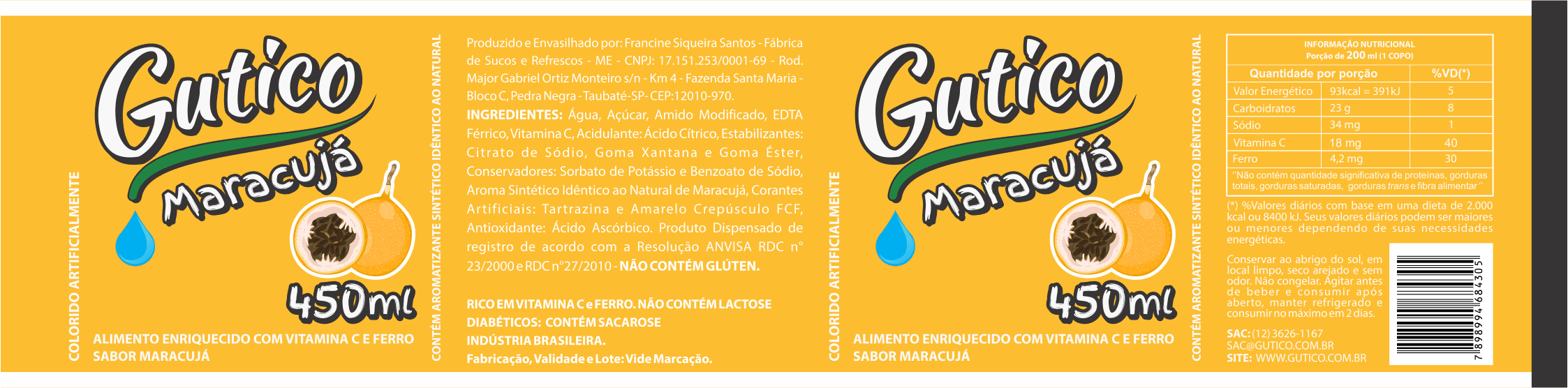 Gutico Refrescos - Refresco sabor maracuja